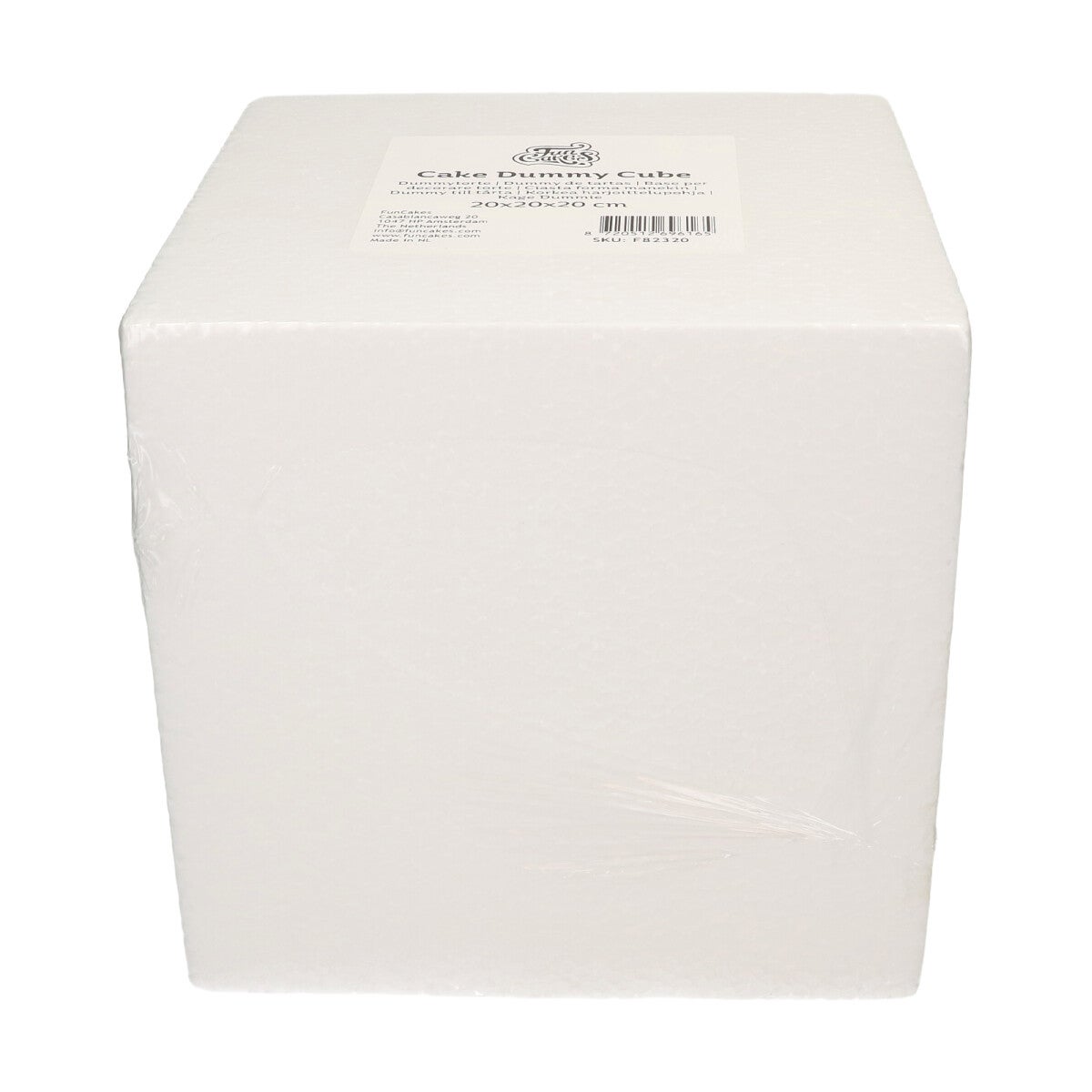 FunCakes Cake Dummy Cube 20x20x20 cm