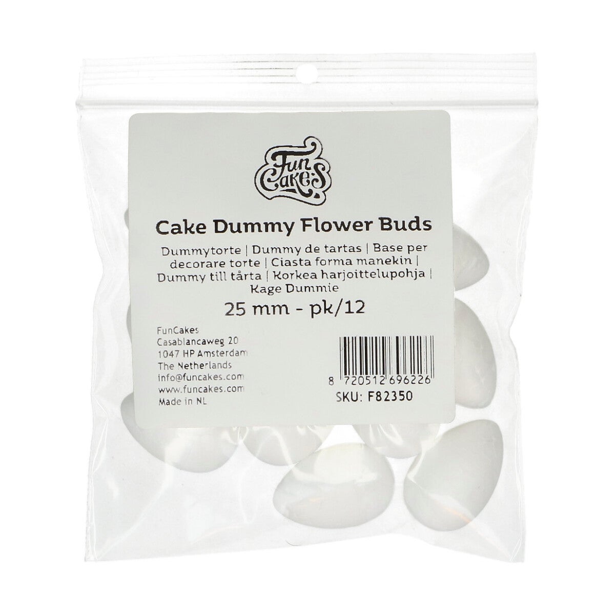 FunCakes Dummy Flower Buds 25 mm pk/12