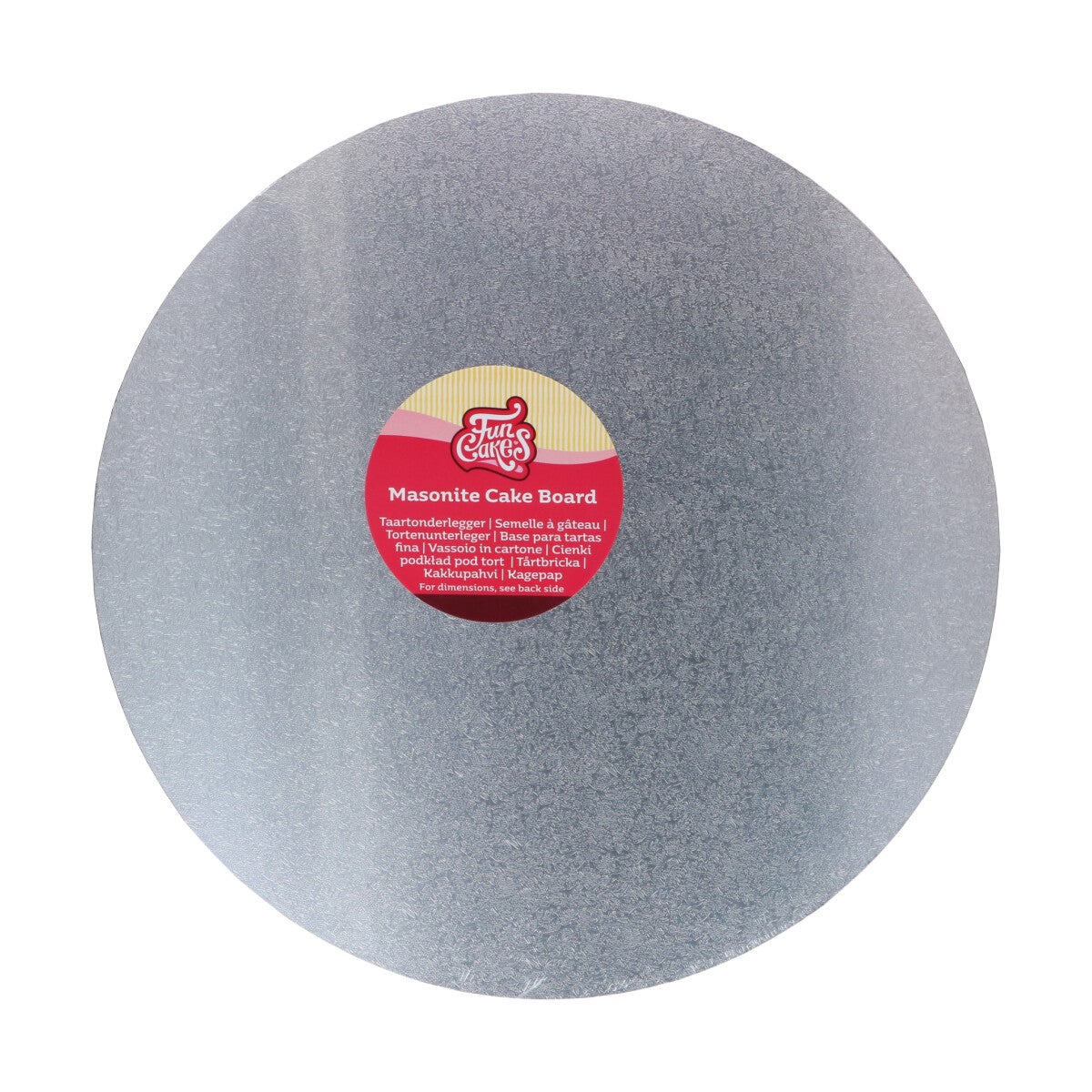FunCakes Masonite Cake Board Round  Ø25 cm - Silver