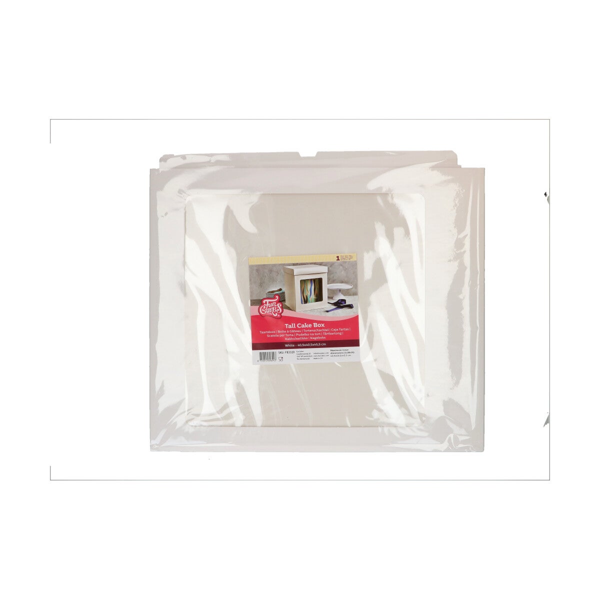 FunCakes Tall Cake Box 40,5 x 40,5 x 45,5 cm - White