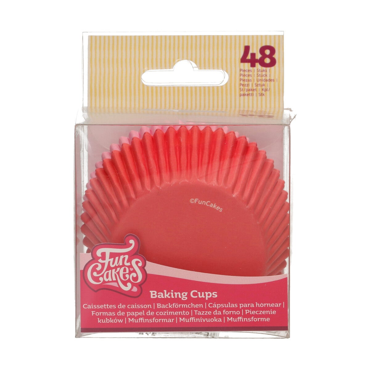 FunCakes Baking Cups Pink / Red pk/48