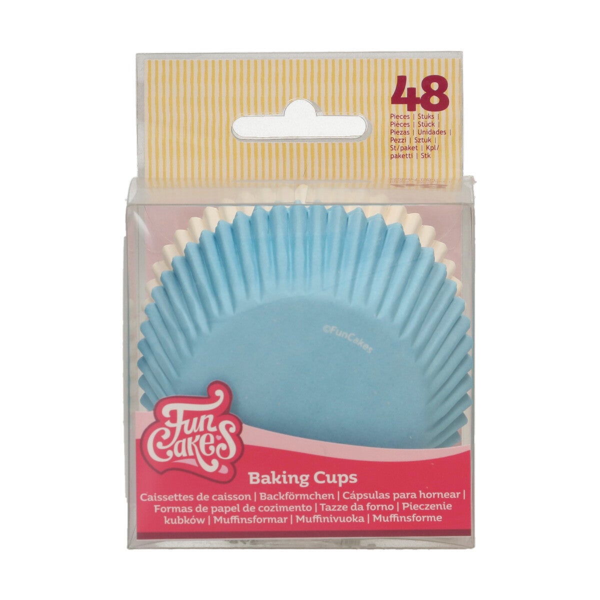 FunCakes Baking Cups Light Blue / White pk/48