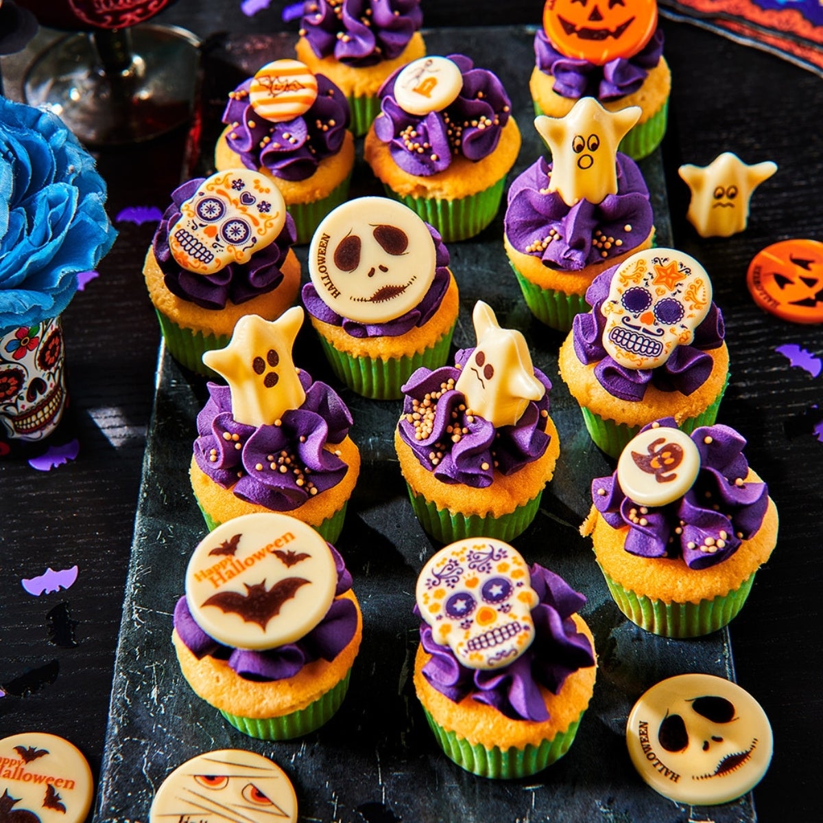 FunCakes Chocolate Decorations Day of the Dead Set/12