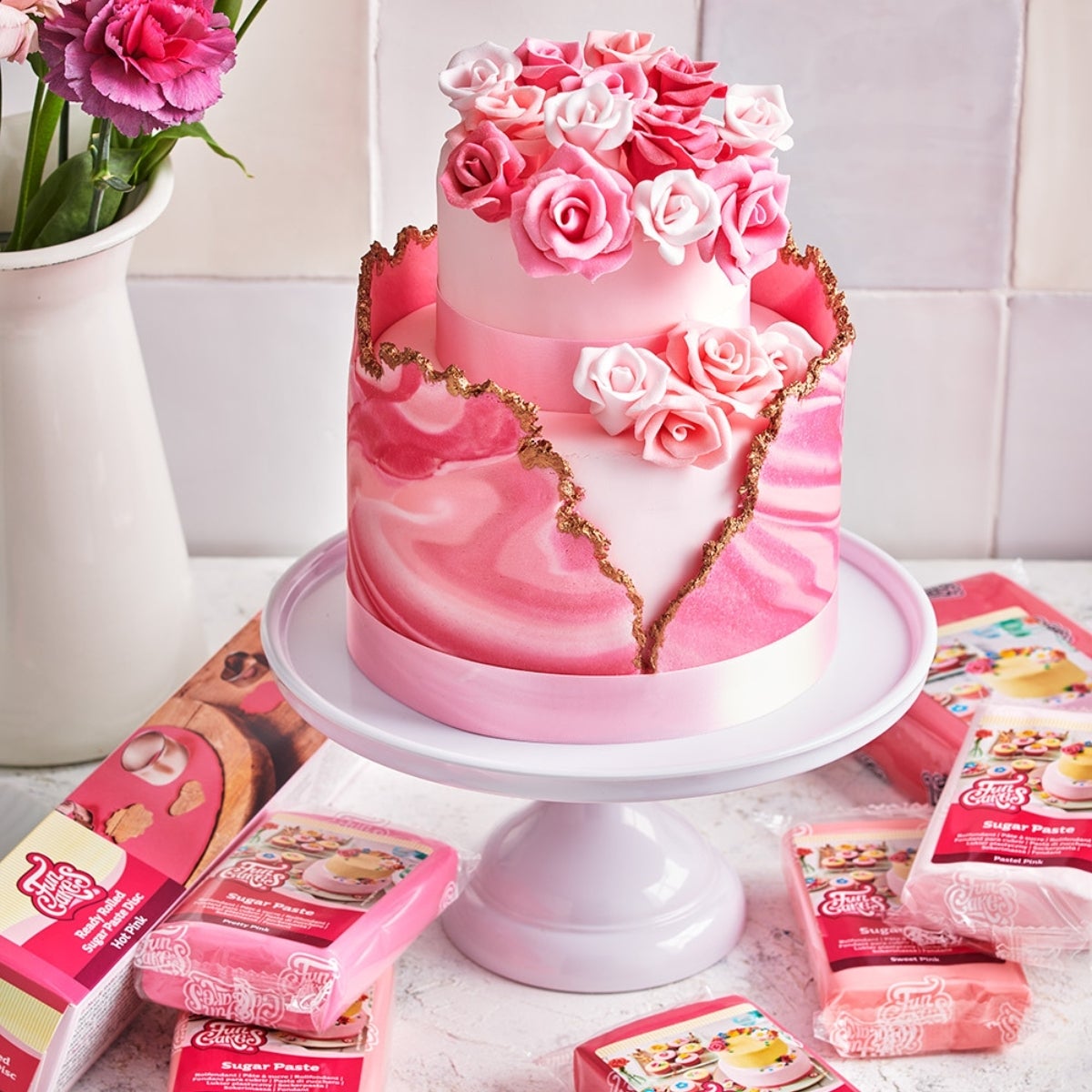FunCakes Sugar Paste Pretty Pink 250 g