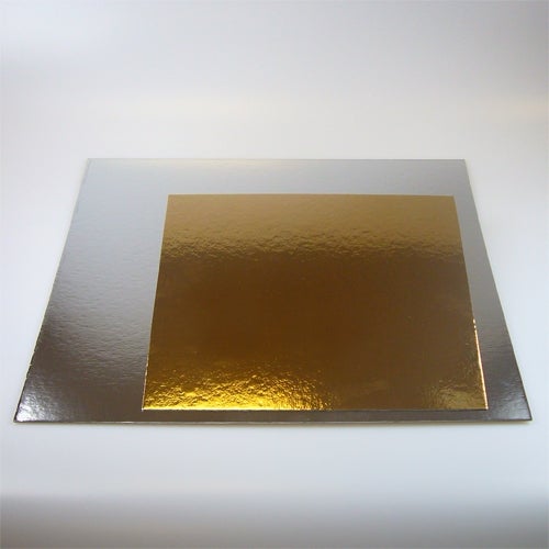 FunCakes Cake Card Gold/Silver Square 20 cm pk/100