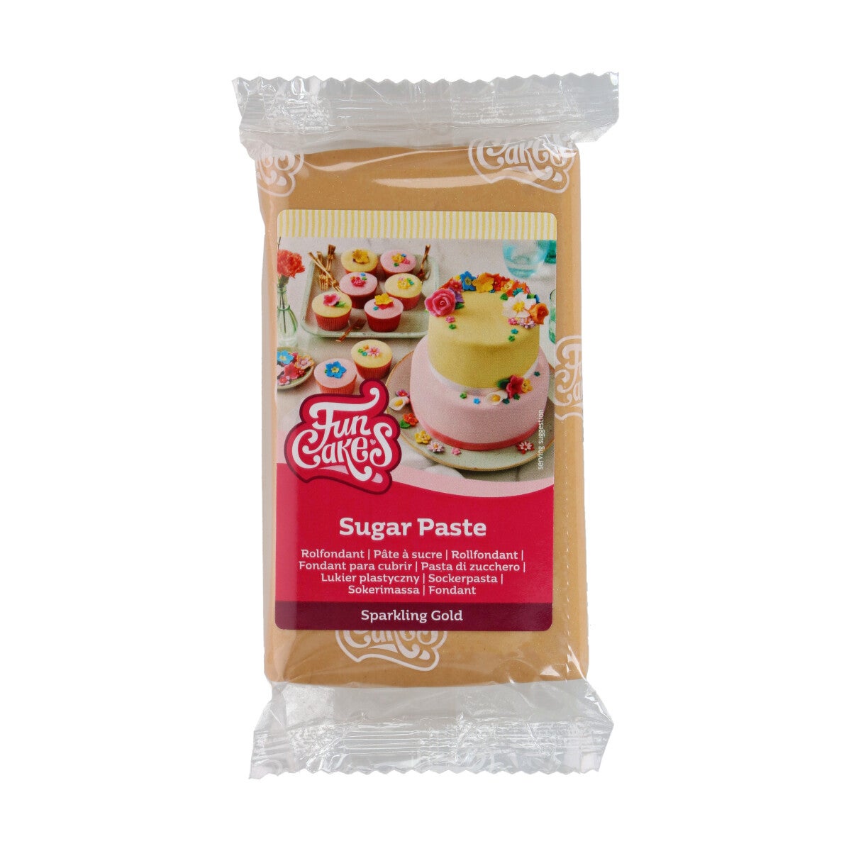 FunCakes Sugar Paste Sparkling Gold 250g