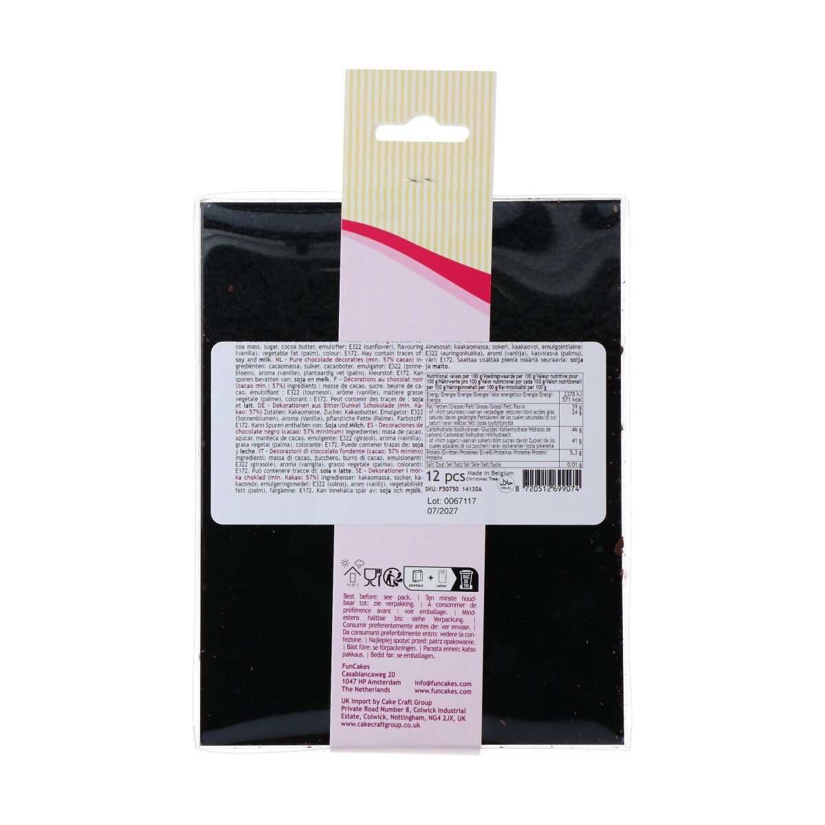 FunCakes Chocolate Decoration Christmas Tree Set/12