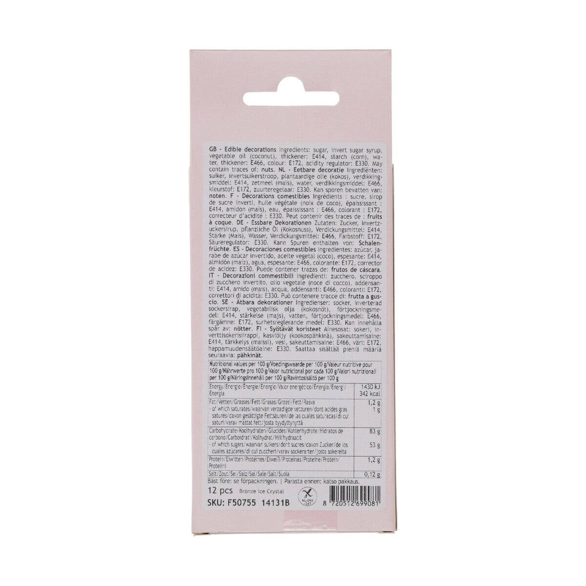 FunCakes Sugar Decoration Bronze Ice Crystal Mixed Set/12