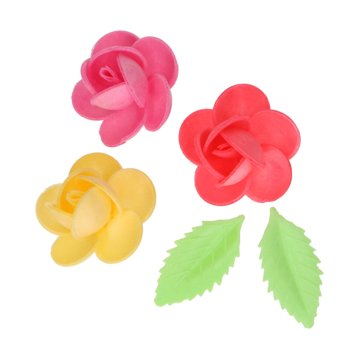FunCakes Edible Wafer Flowers Frangipani & Leaves pk/15