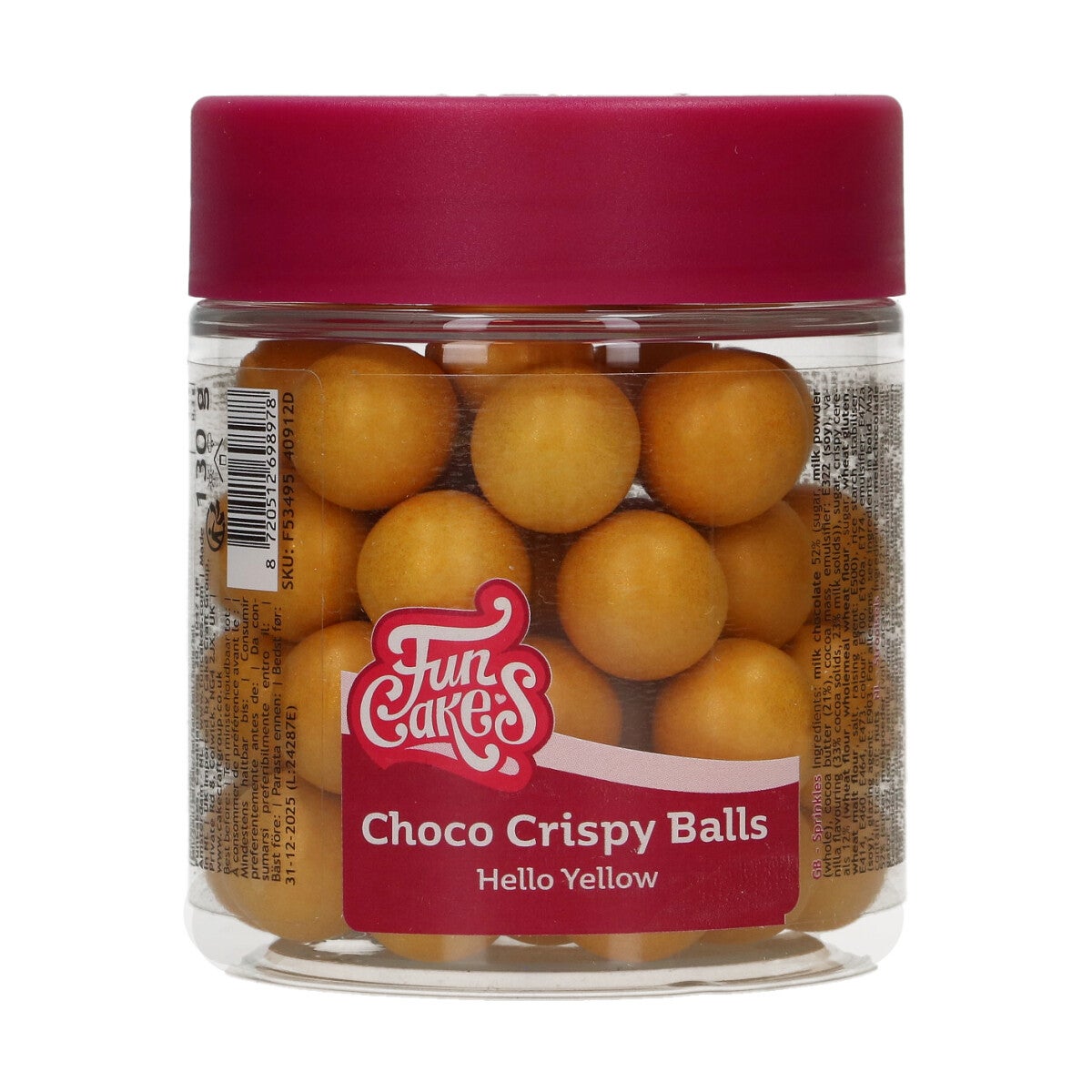 FunCakes Choco Crispy Balls - Shiny Ochre 130g