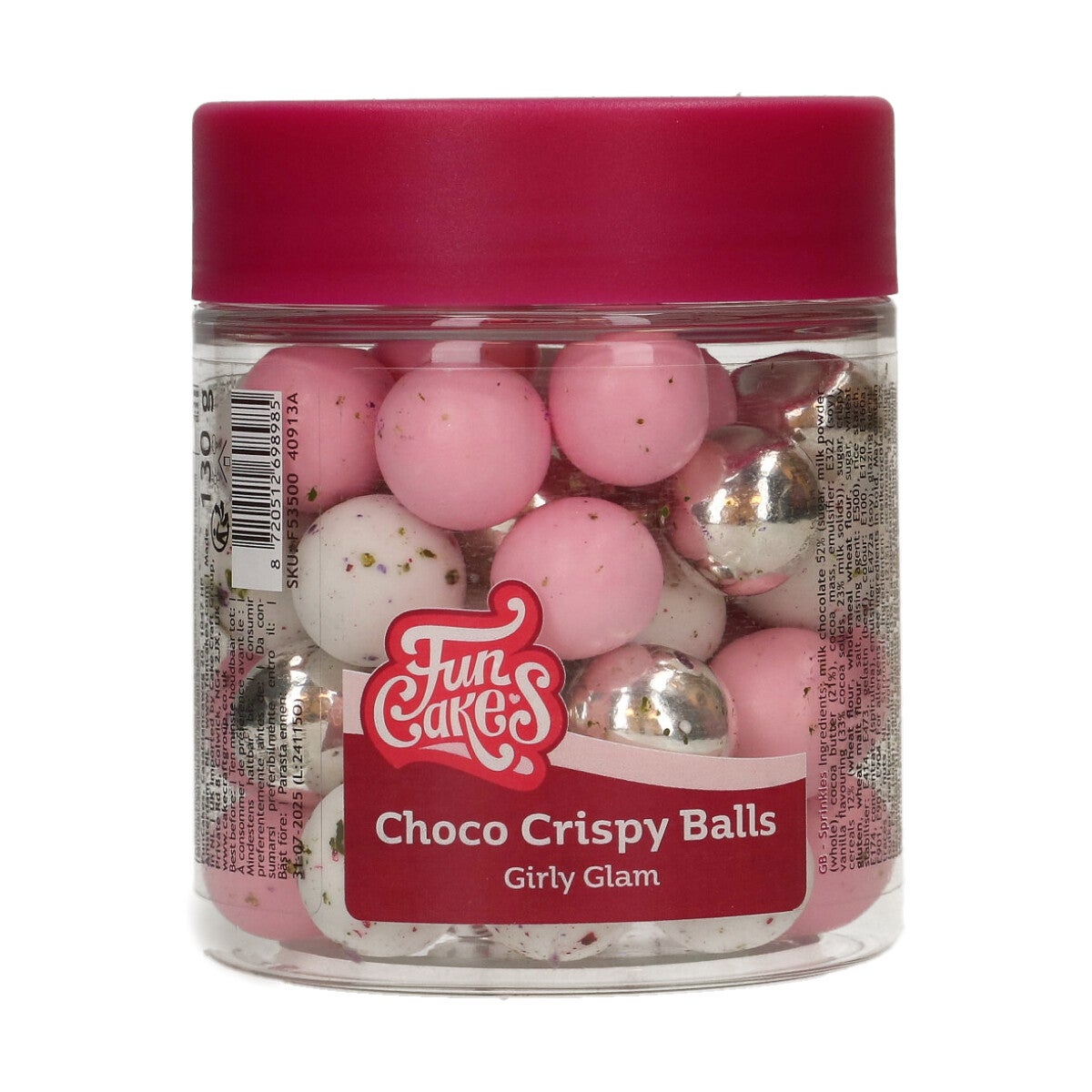 FunCakes Choco Crispy Balls - Girly Glam