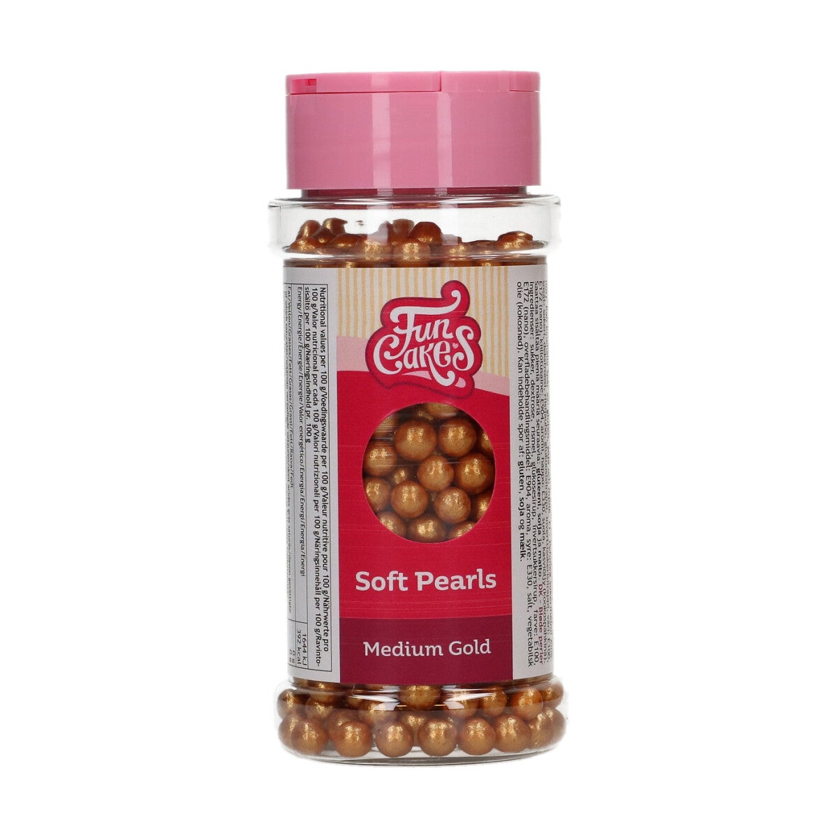 FunCakes Soft Pearls Medium Gold 60 g