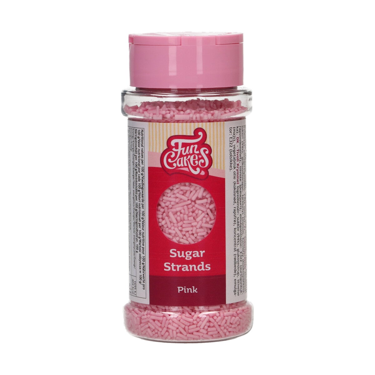 FunCakes Sugar Strands Pink 80 g