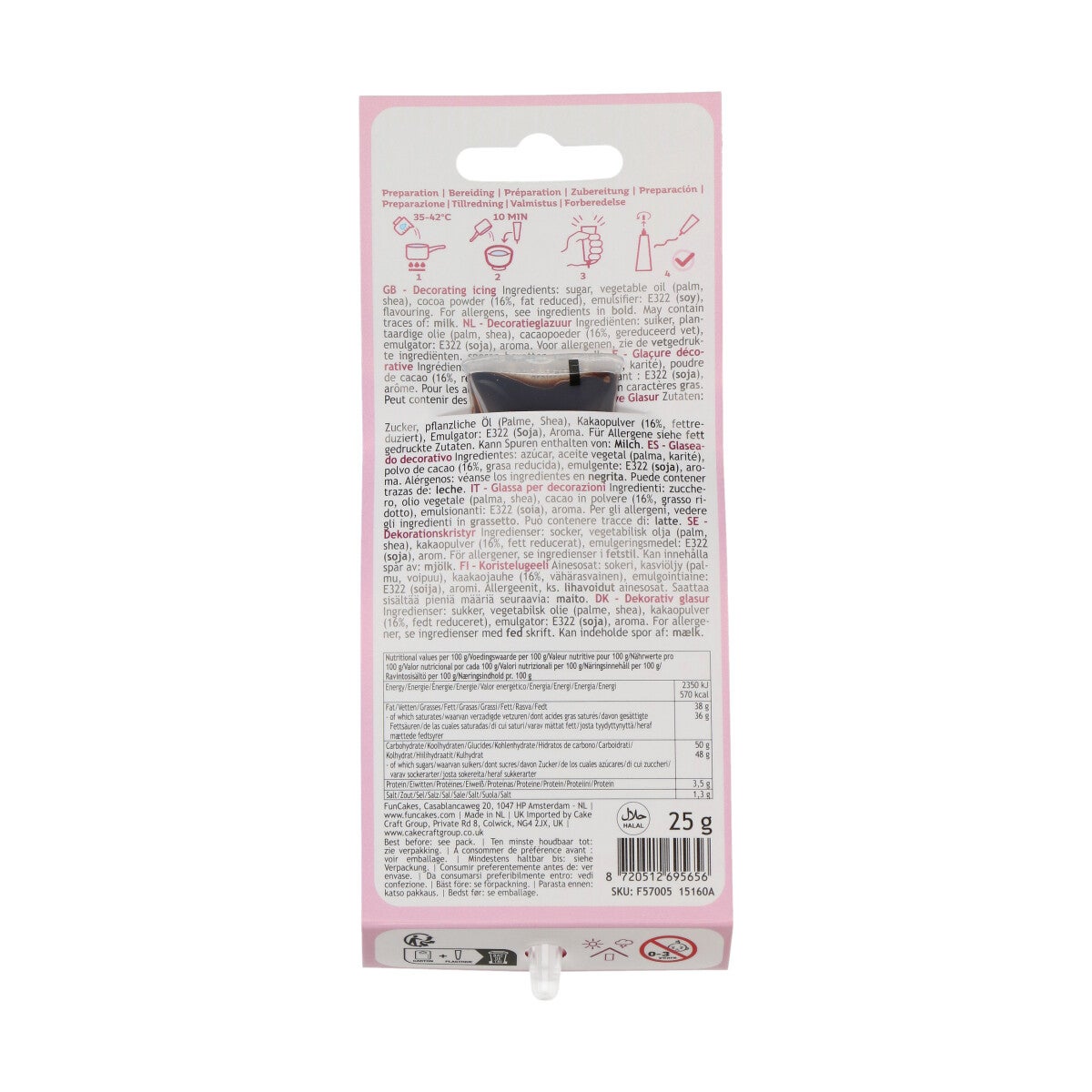 FunCakes Choco Writer 25 g Dark Choco