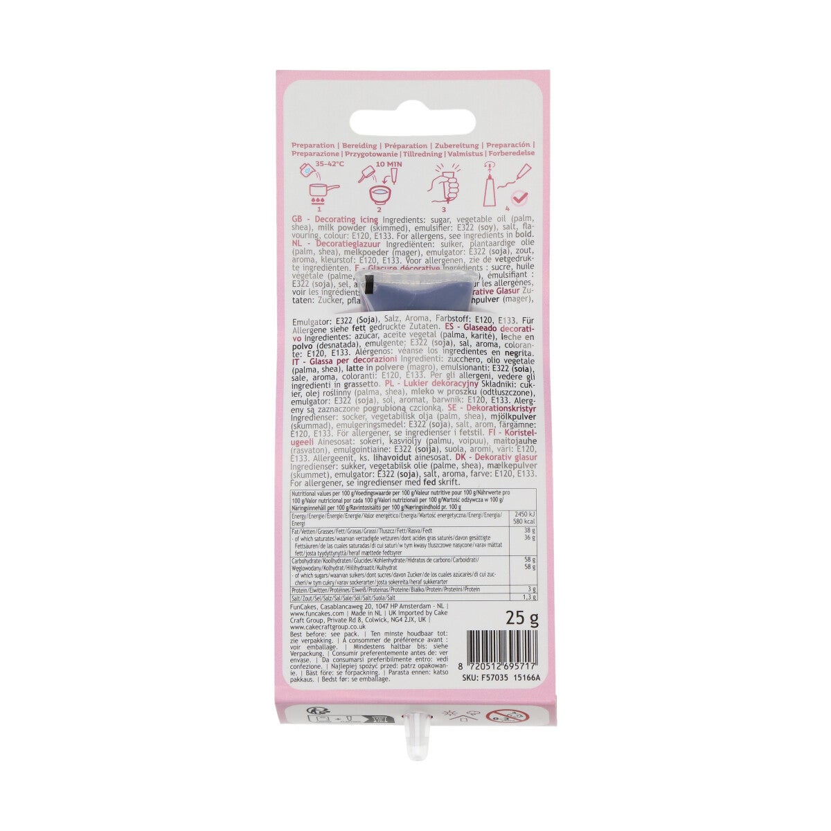 FunCakes Choco Writer 25 g Purple