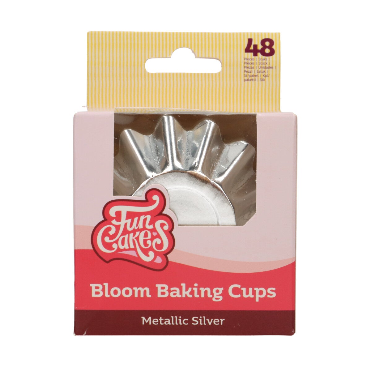 FunCakes Bloom Baking Cups - Metallic Silver pk/48
