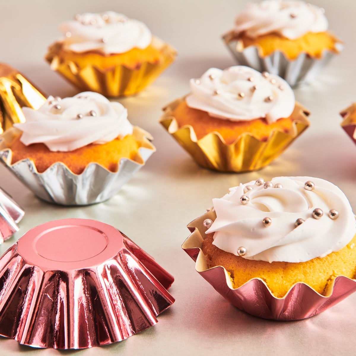 FunCakes Bloom Baking Cups - Metallic Silver pk/48