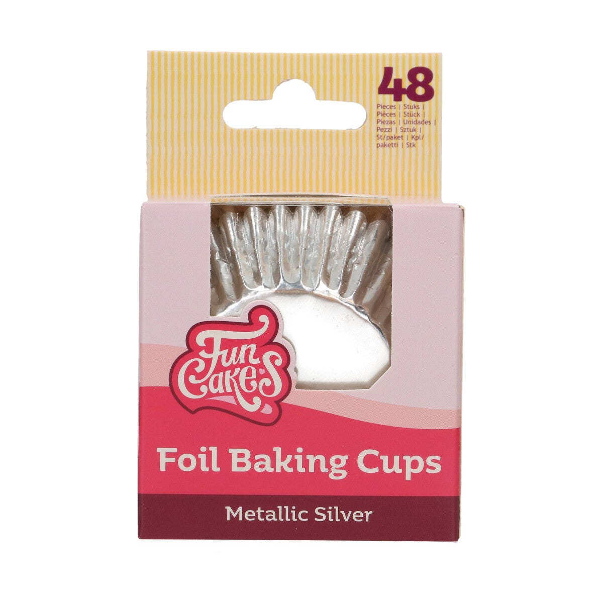 FunCakes Foil Baking Cups - Metallic Silver pk/48