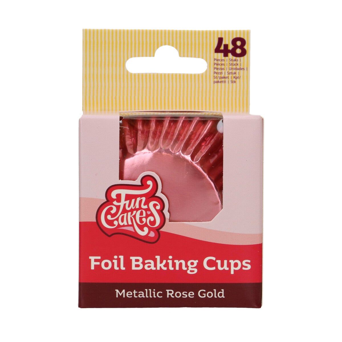 FunCakes Foil Baking Cups - Metallic Rose Gold pk/48