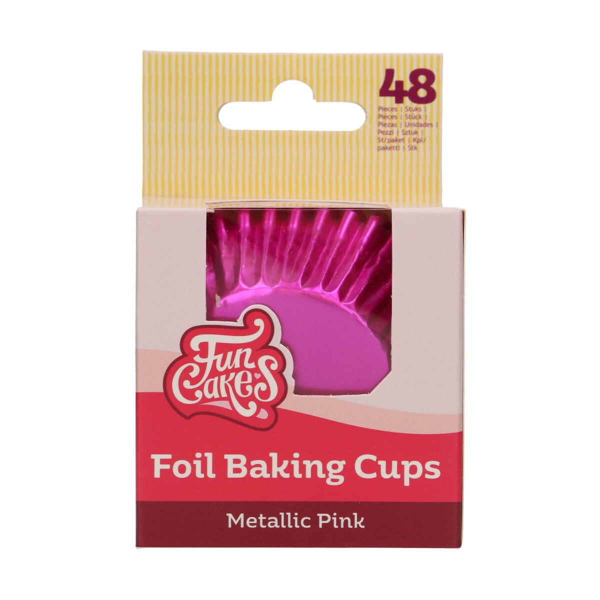 FunCakes Foil Baking Cups - Metallic Pink pk/48