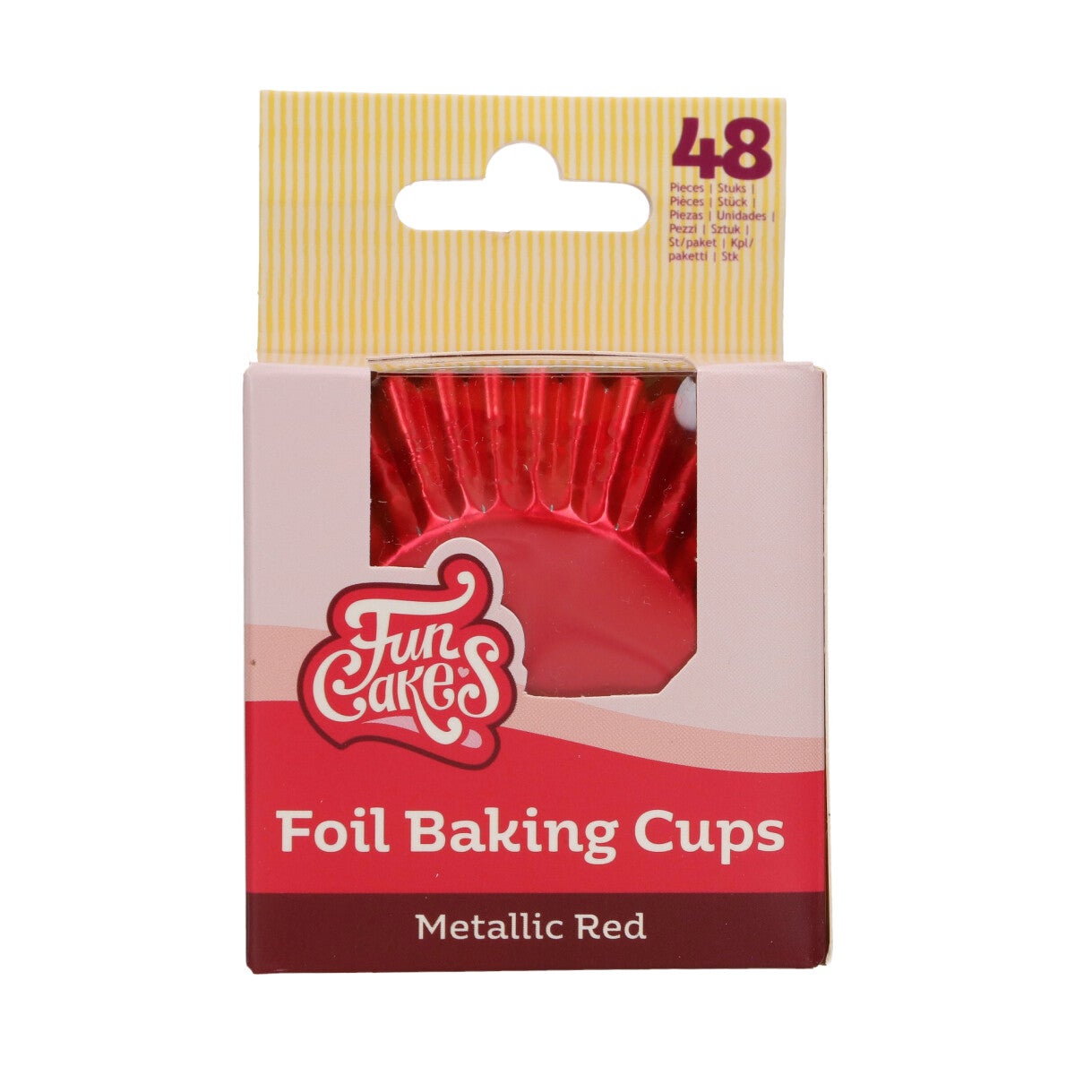 FunCakes Foil Baking Cups - Metallic Red pk/48