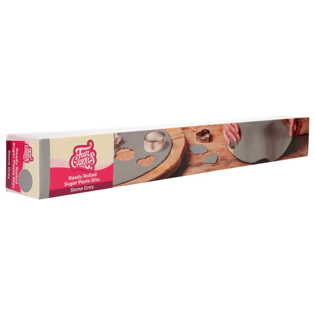 FunCakes Ready Rolled Sugar Paste Disc Stone Grey