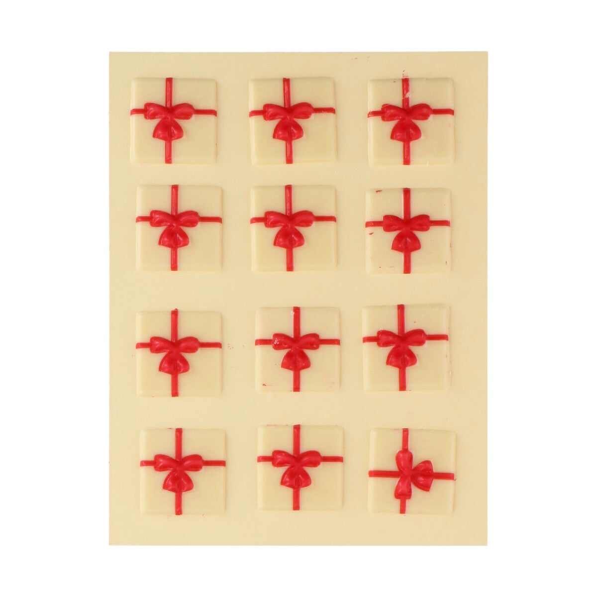 FunCakes Chocolate Decorations Gift White/Red pk/12