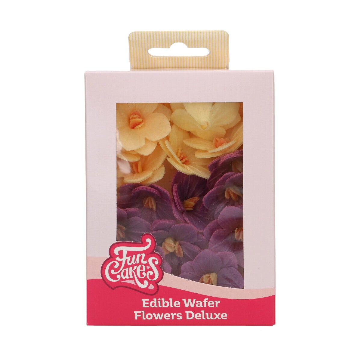 FunCakes Edible Wafer Flowers Deluxe Hydrangea Purple/Yellow Small pk/18