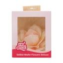 FunCakes Edible Wafer Flowers Deluxe Rose Pastella Yellow/Orange Ombre Large pk/1