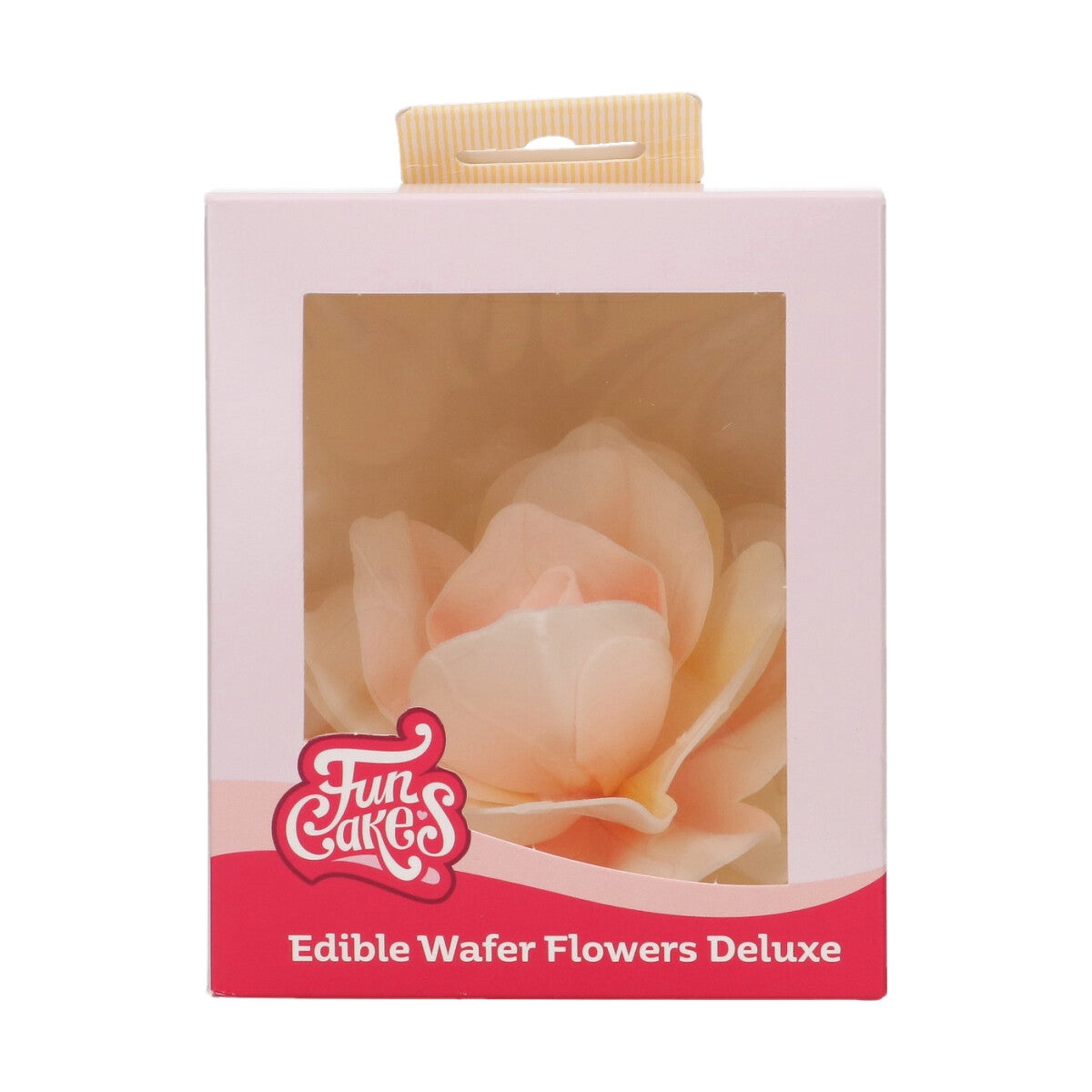 FunCakes Edible Wafer Flowers Deluxe Rose Pastella Yellow/Orange Ombre Large pk/1