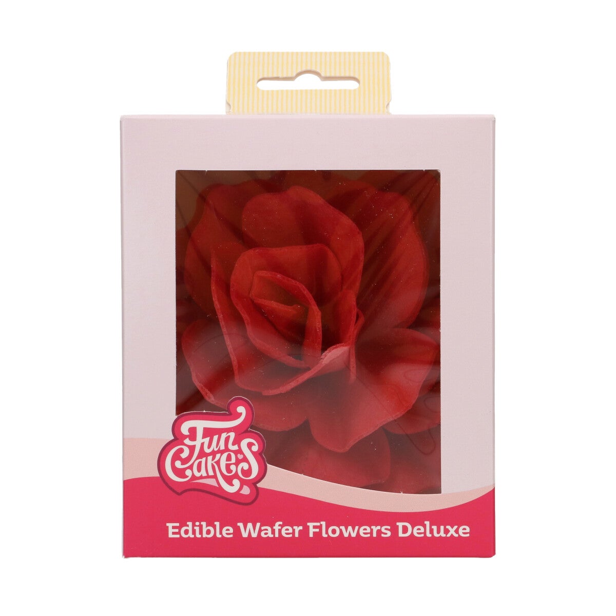 FunCakes Edible Wafer Flowers Deluxe Rose Pastella Red Large pk/1