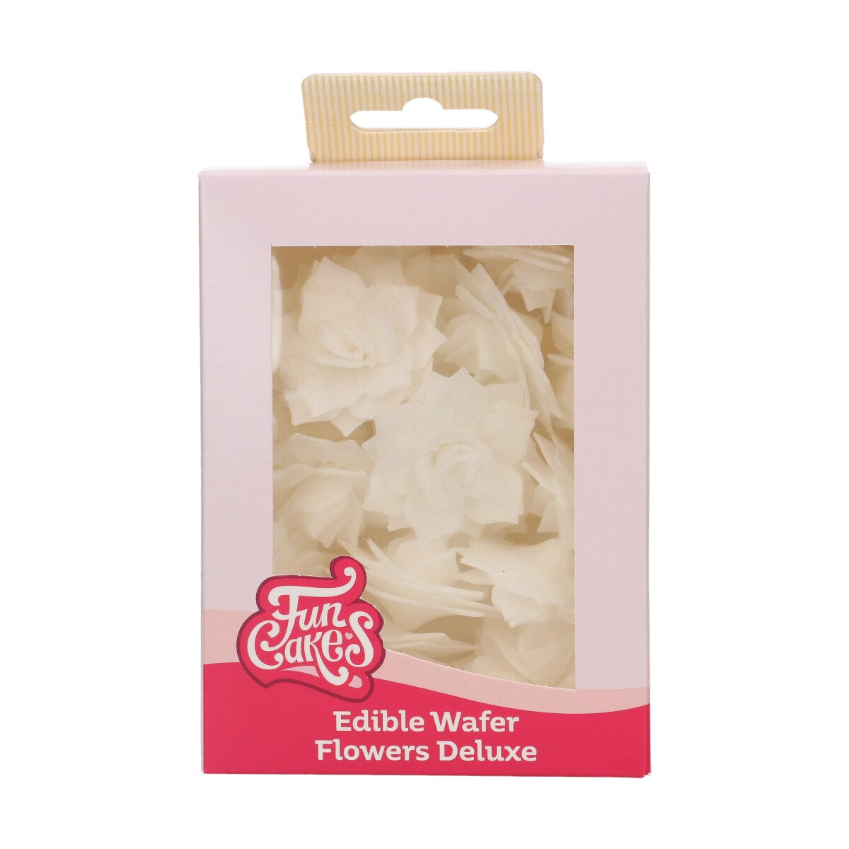 FunCakes Edible Wafer Flowers Deluxe Rose Rosalia White Medium pk/15