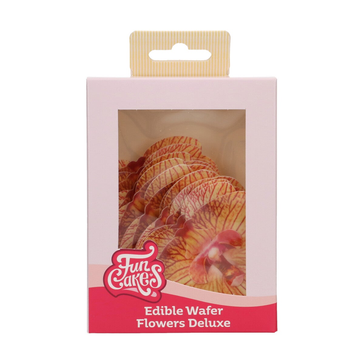 FunCakes Edible Wafer Flowers Deluxe Orchid Golden Brown Medium pk/10