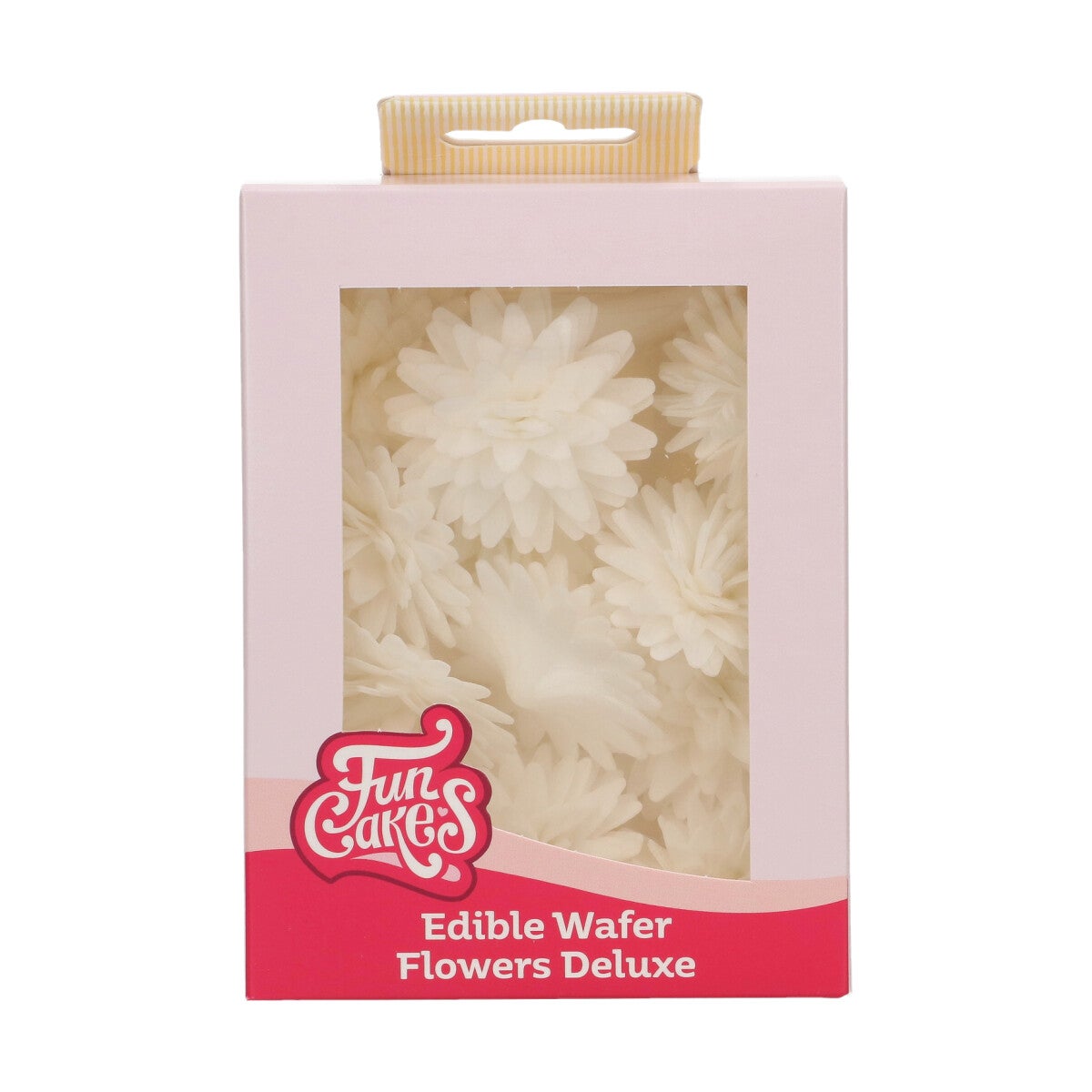 FunCakes Edible Wafer Flowers Deluxe Pompom/Daisy White Medium pk/12