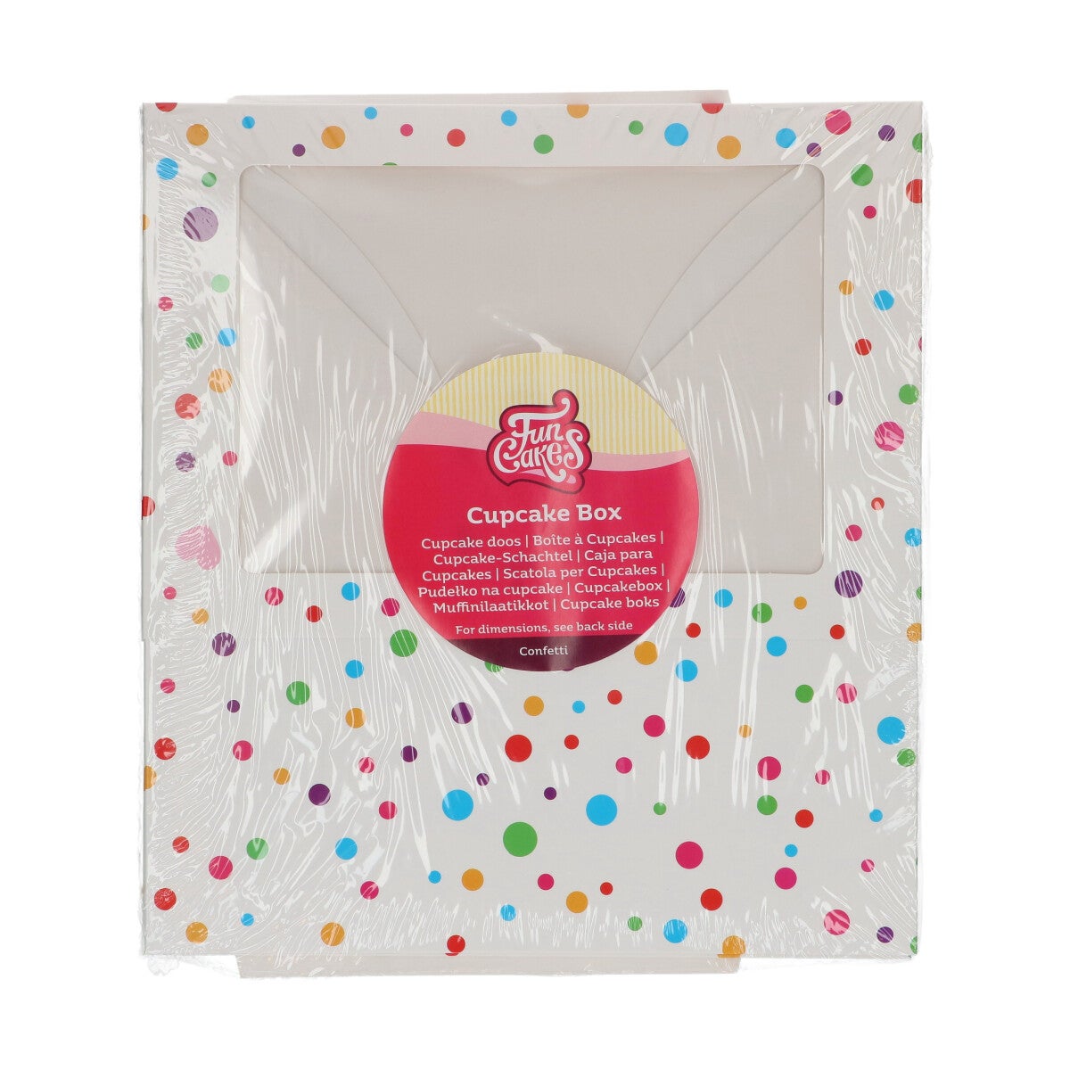 FunCakes Cupcake Box 6 – Confetti pk/3