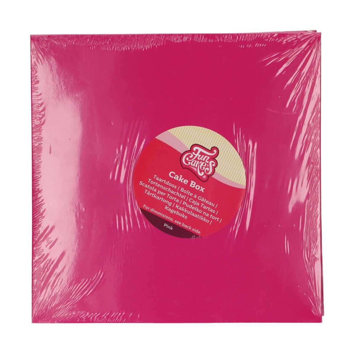 FunCakes Cake Box Pink - 25x25x15cm pk/1