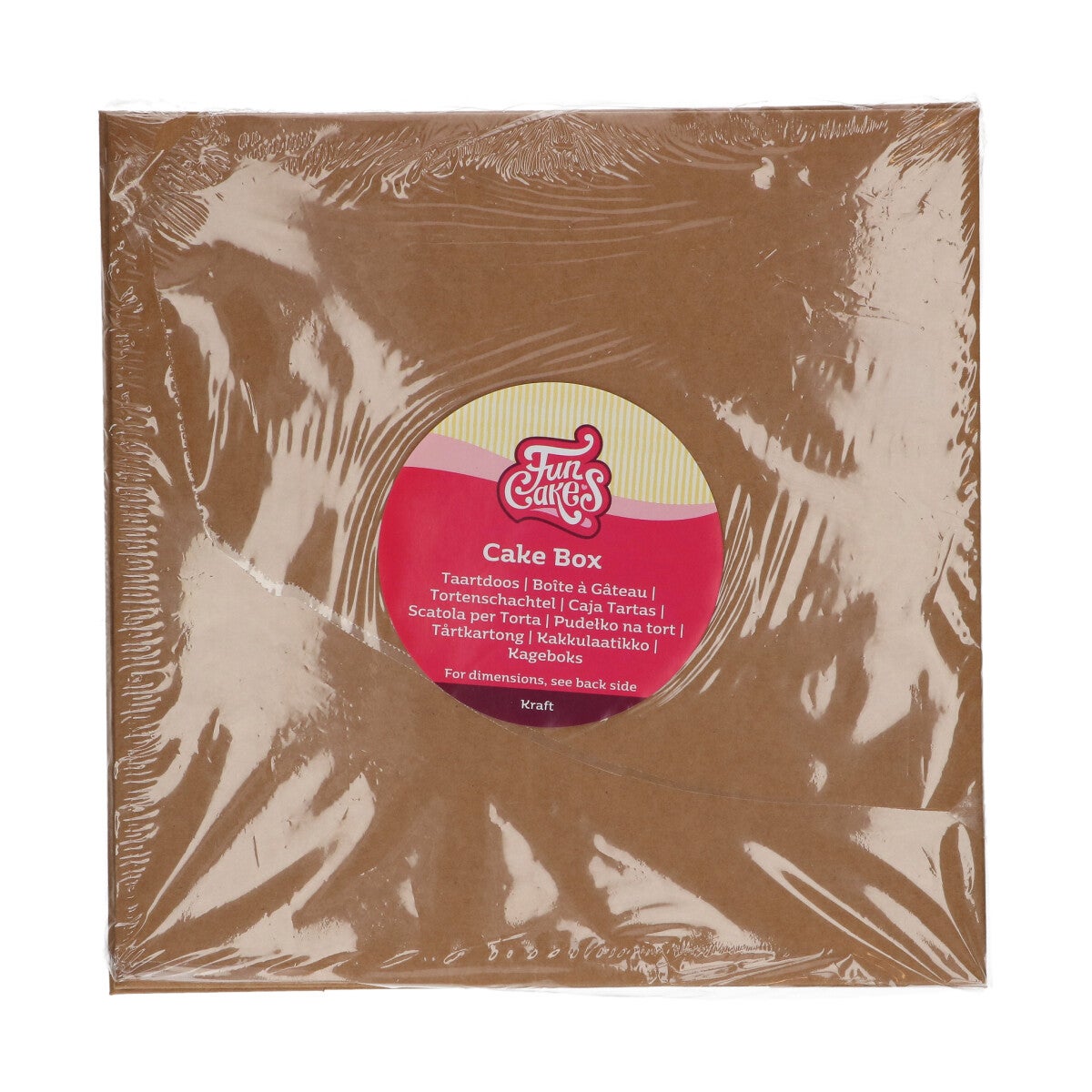 FunCakes Cake Box Kraft - 25x25x15cm pk/1