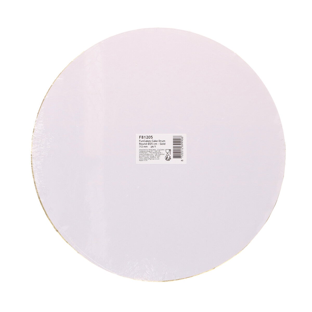 FunCakes Cake Drum Round Ø25 cm - Gold