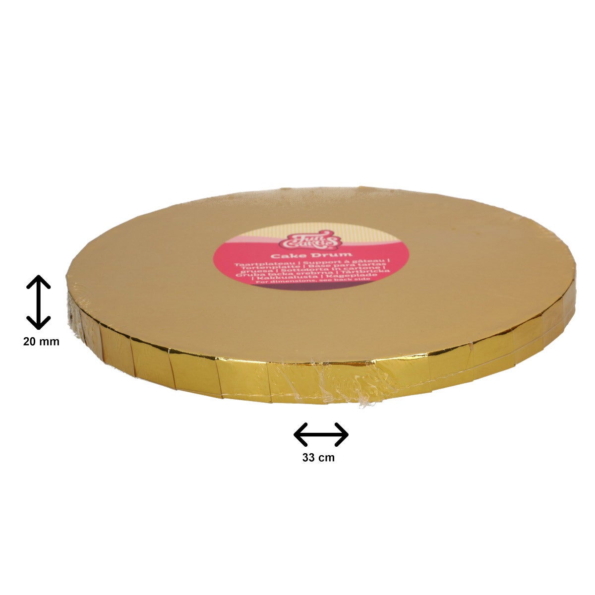FunCakes Cake Drum Round Ø33 cm - Gold - 20mm