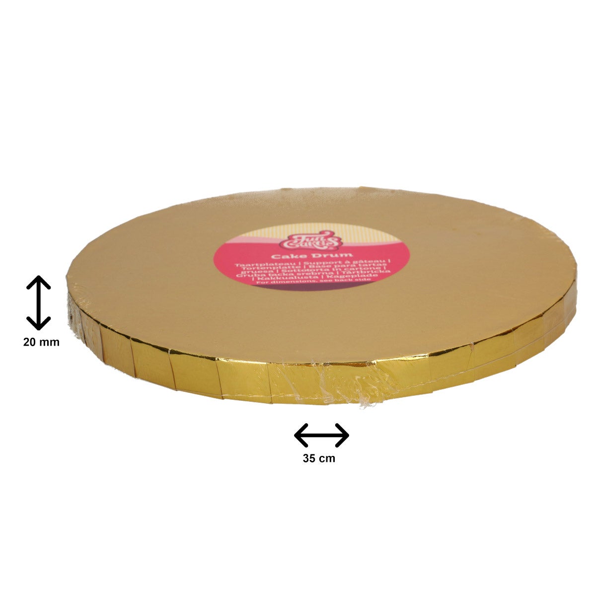 FunCakes Cake Drum Round Ø35 cm - Gold - 20mm