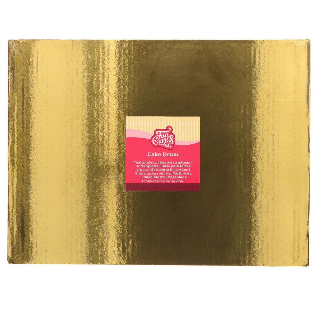 FunCakes Cake Drum Oblong 40,5 x 30,5 cm - Gold - 20mm