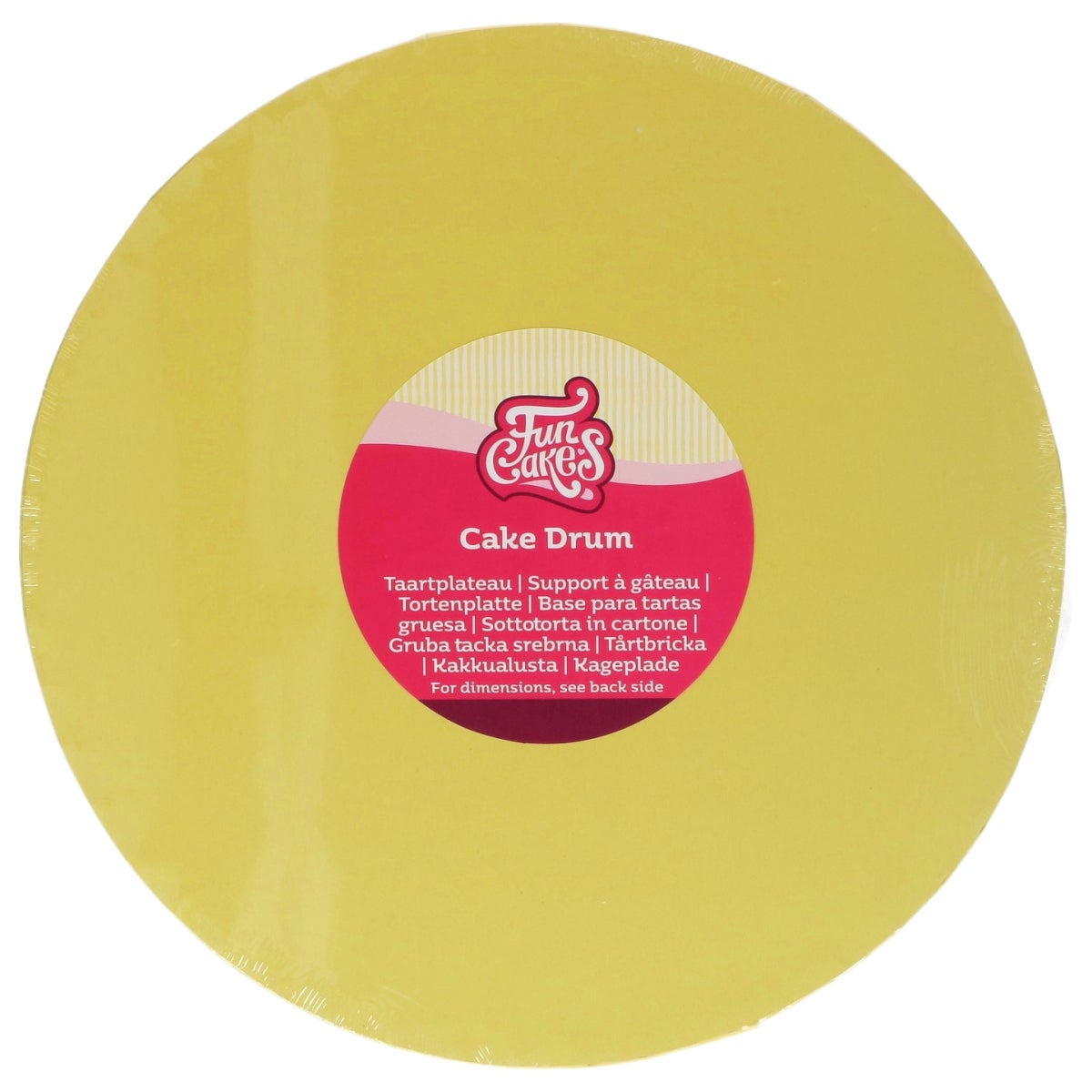 FunCakes Cake Drum Round Pastel Yellow Ø 25 cm