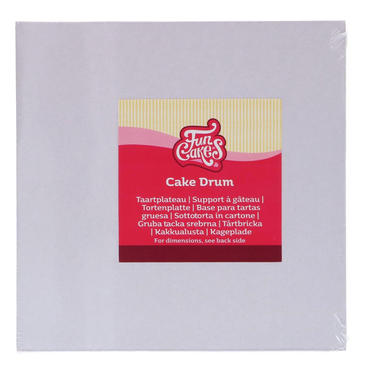 FunCakes Cake Drum Square White 25 cm