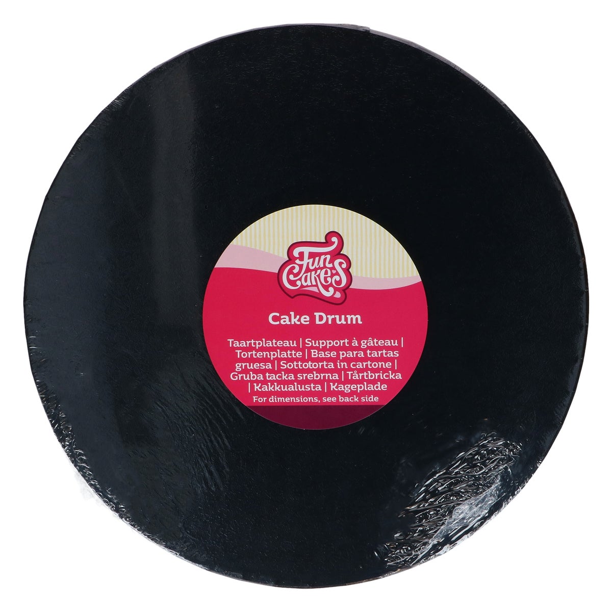 FunCakes Cake Drum Round Black Ø 25 cm