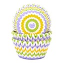 House of Marie Baking Cups Chevron Spring pk/48
