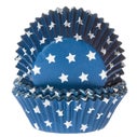 House of Marie Baking Cups Star Blue pk/48