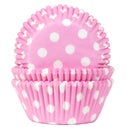 House of Marie Baking Cups Polkadot Baby Pink pk/48