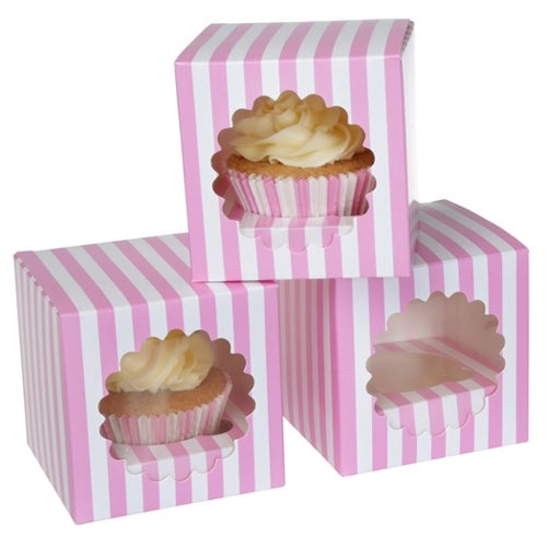 House of Marie Cupcake Box 1 -Circus Pink- pk/3