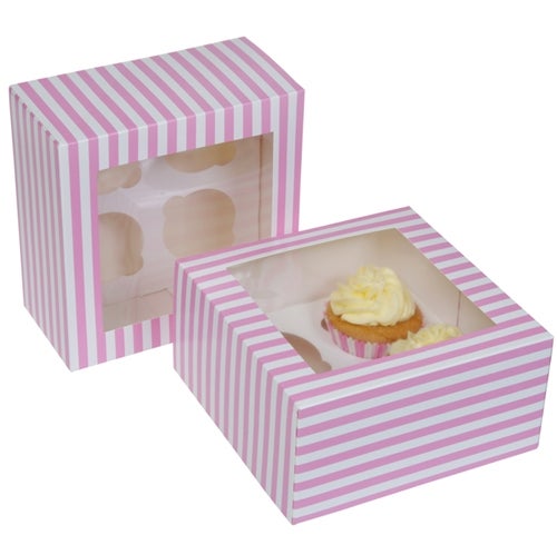 House of Marie Cupcake Box 4 -Circus Pink- pk/2