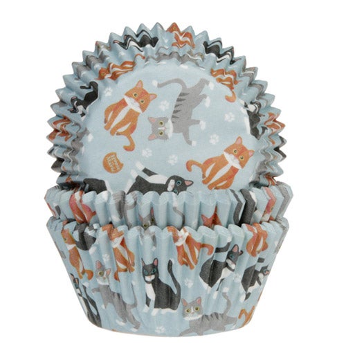 House of Marie Baking Cups Cats pk/48